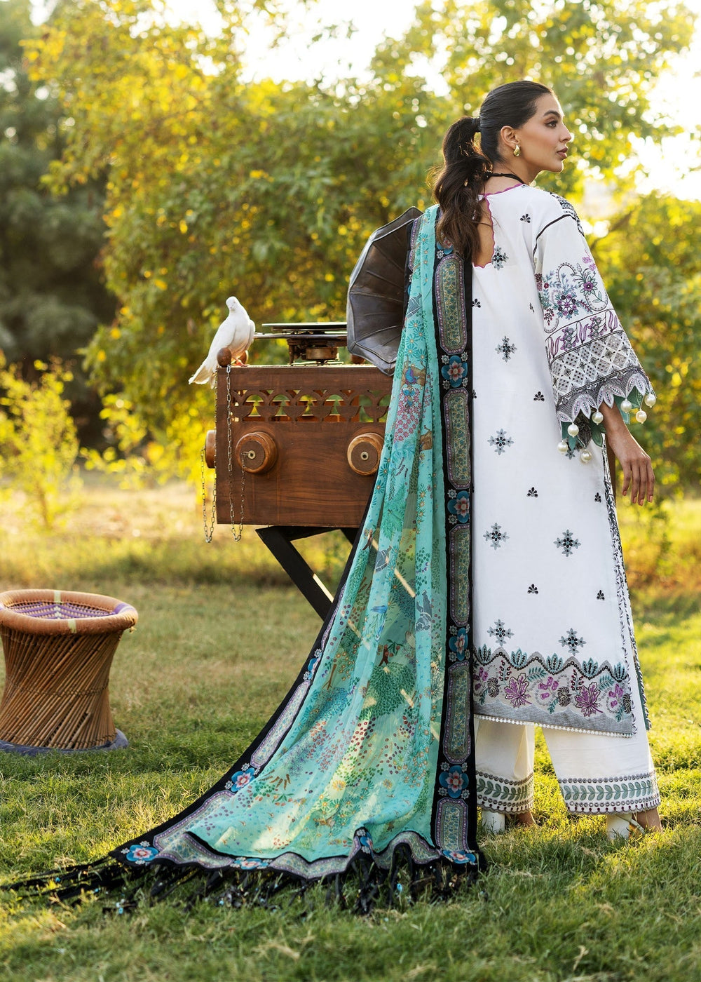 Sadaf Fawad Khan | Siraa Lawn 25 | PALM ISLAND - B -  Sadaf Fawad Khan Ladies Clothes - Original Designer Dress - House of Maryam