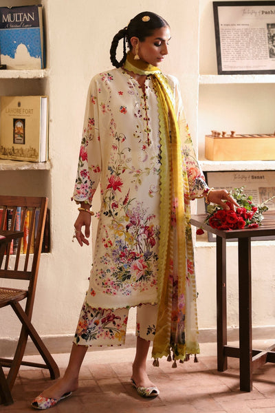 Zaha | Festive Lawn 25 | CHANDNI (ZF-25-10)-Brand:zaha-Type:Ladies Clothes-Beige-Lawn-House of Maryam- Buy in UK, USA