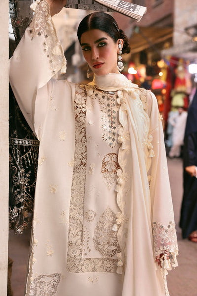 Zaha | Festive Lawn 25 | GULBAHAR (ZF-25-02)-Brand:Zaha-Type:Ladies Clothes-Beige-Lawn-House of Maryam- Buy in UK, USA