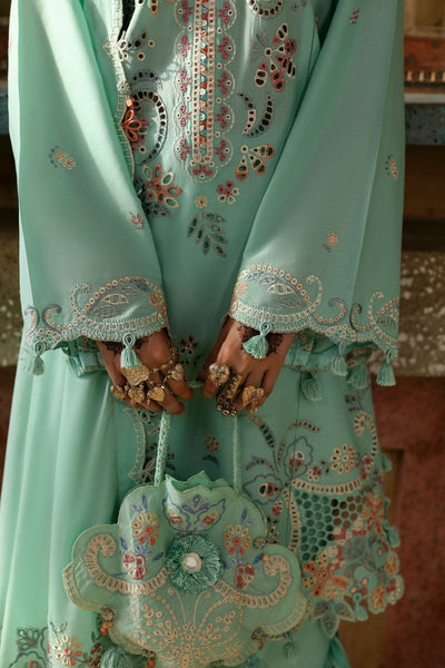 Zaha | Festive Lawn 25 | SEHER (ZF-25-05)-Brand:Zaha-Type:Ladies Clothes-Sea Green-Lawn-House of Maryam- Buy in UK, USA