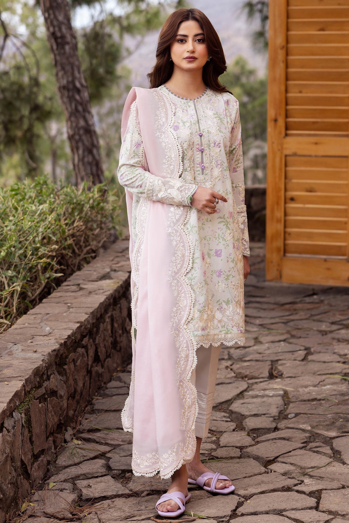 Zaha | Lawn 24 | LEYLA (ZL24-12 B) -  Zaha Luxury - Original Designer Dress - House of Maryam
