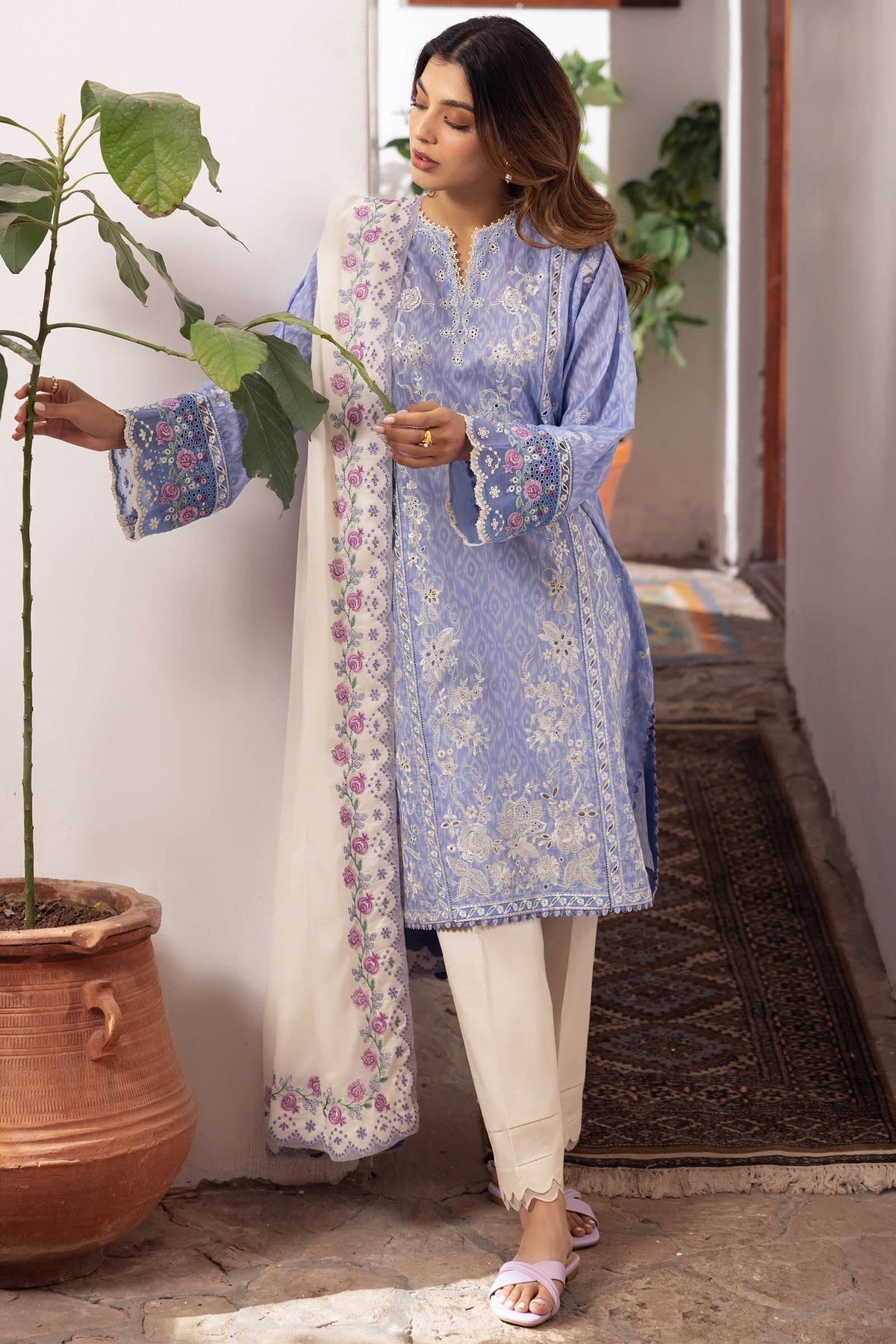 Zaha | Lawn 24 | NARINA (ZL24-15 B) -  Zaha Luxury - Original Designer Dress - House of Maryam