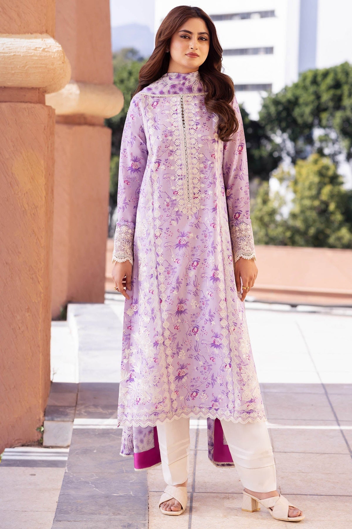 Zaha | Lawn 24 | SENA (ZL24-10 A) -  Zaha Luxury - Original Designer Dress - House of Maryam
