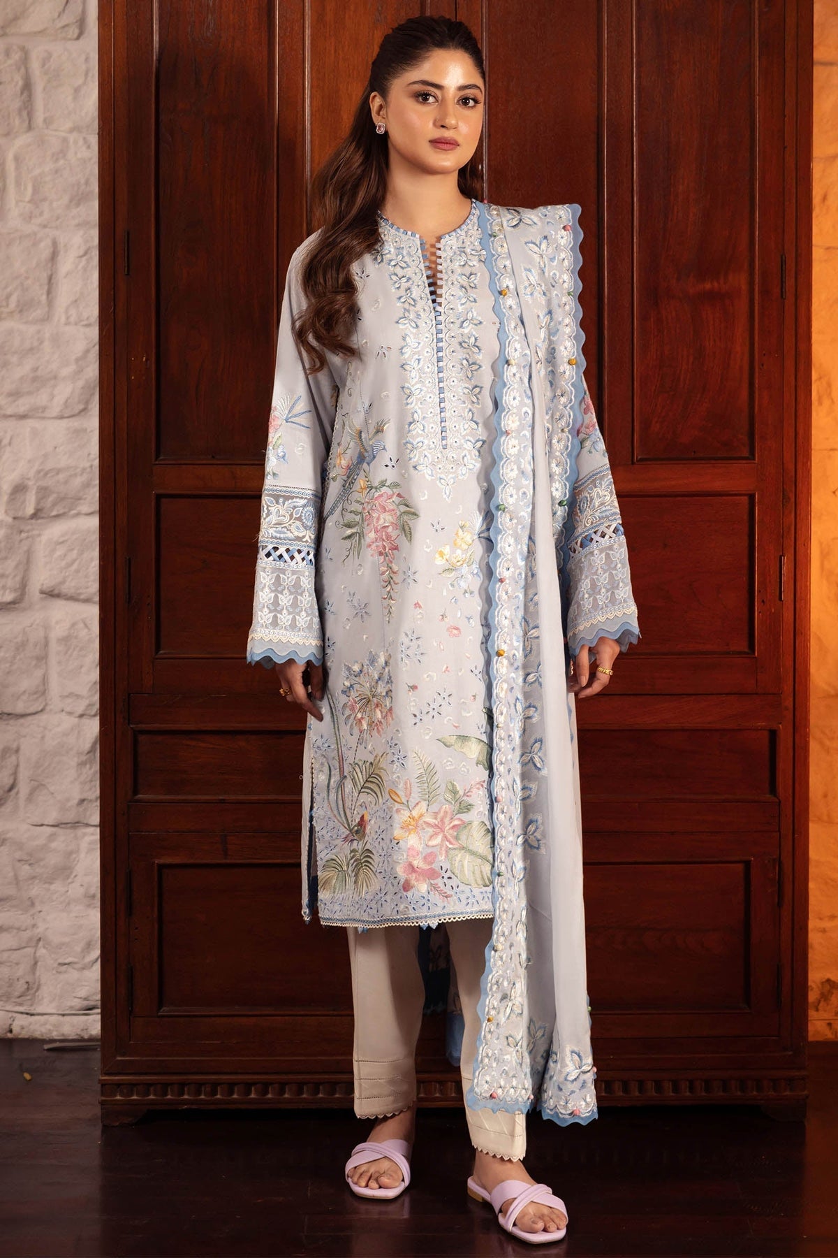 Zaha | Lawn 24 | ELA (ZL24-01 B) -  Zaha Luxury - Original Designer Dress - House of Maryam