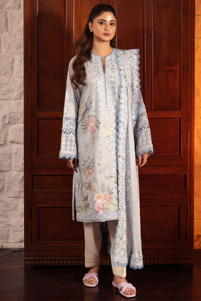 Zaha | Lawn 24 | ELA (ZL24-01 B) -  Zaha Luxury - Original Designer Dress - House of Maryam