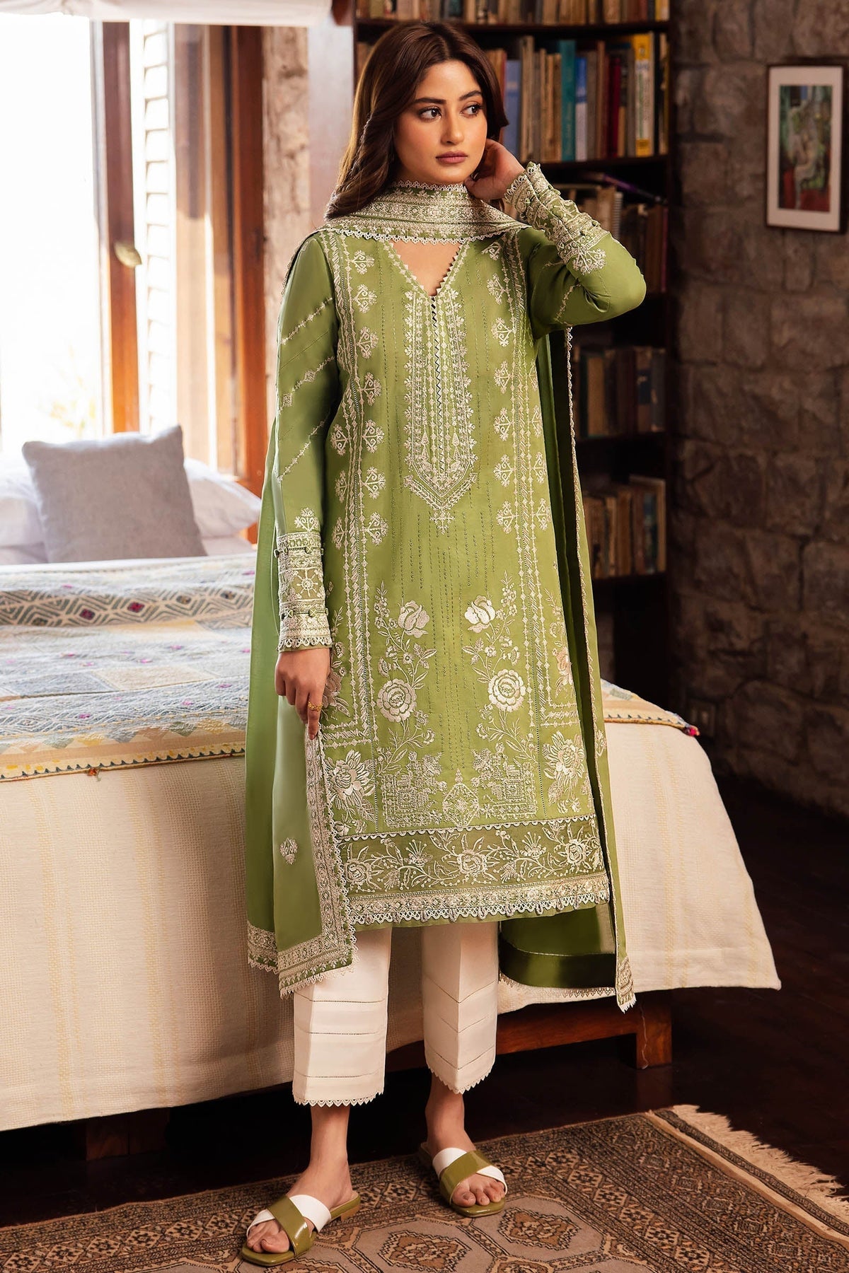 Zaha | Lawn 24 | ZEL (ZL24-08 A) -  Zaha Luxury - Original Designer Dress - House of Maryam