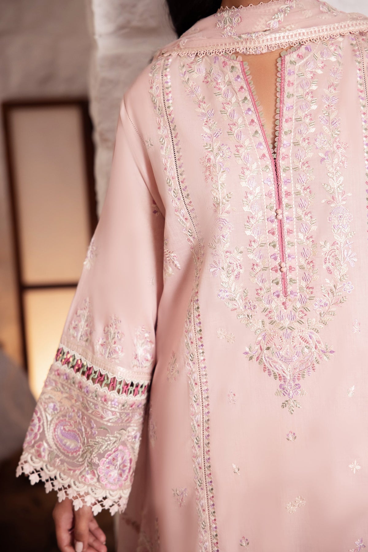 Zaha | Lawn 24 | ZENEL (ZL24-07 A) -  Zaha Luxury - Original Designer Dress - House of Maryam