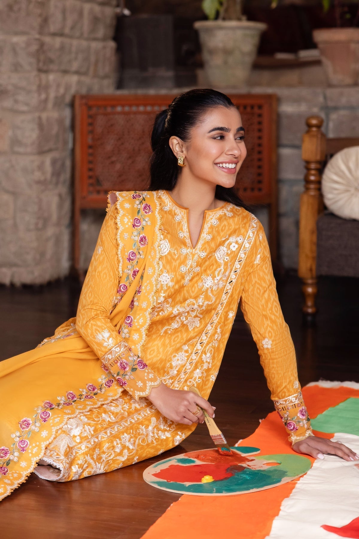 Zaha | Lawn 24 | NARINA (ZL24-15 A) -  Zaha Luxury - Original Designer Dress - House of Maryam