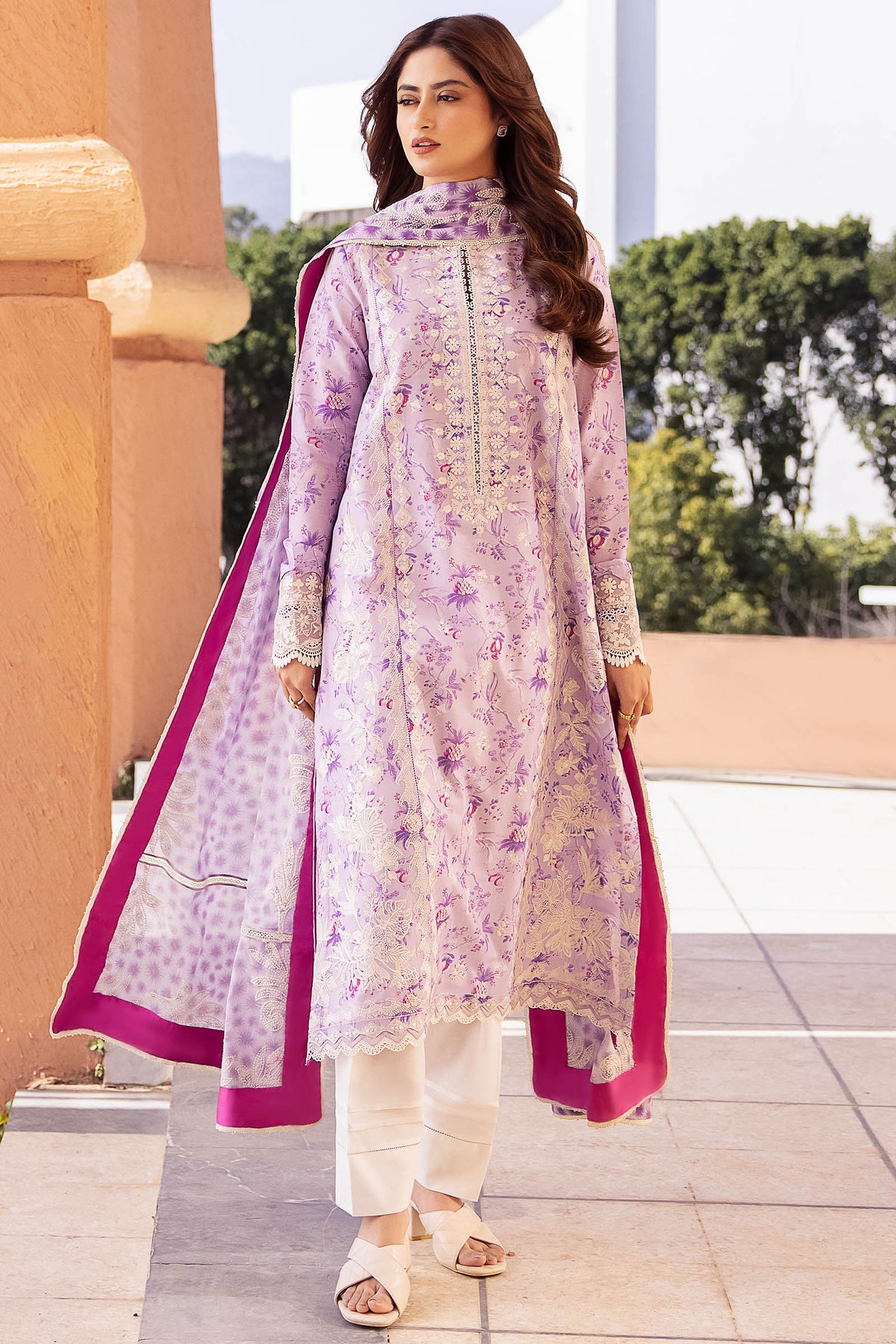 Zaha | Lawn 24 | SENA (ZL24-10 A) -  Zaha Luxury - Original Designer Dress - House of Maryam
