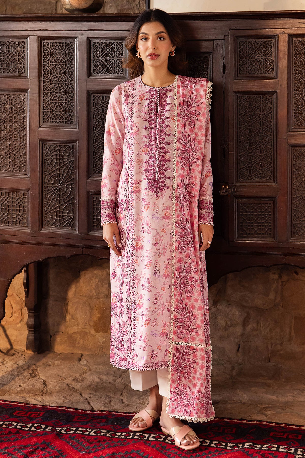 Zaha | Lawn 24 | SENA (ZL24-10 B) -  Zaha Luxury - Original Designer Dress - House of Maryam