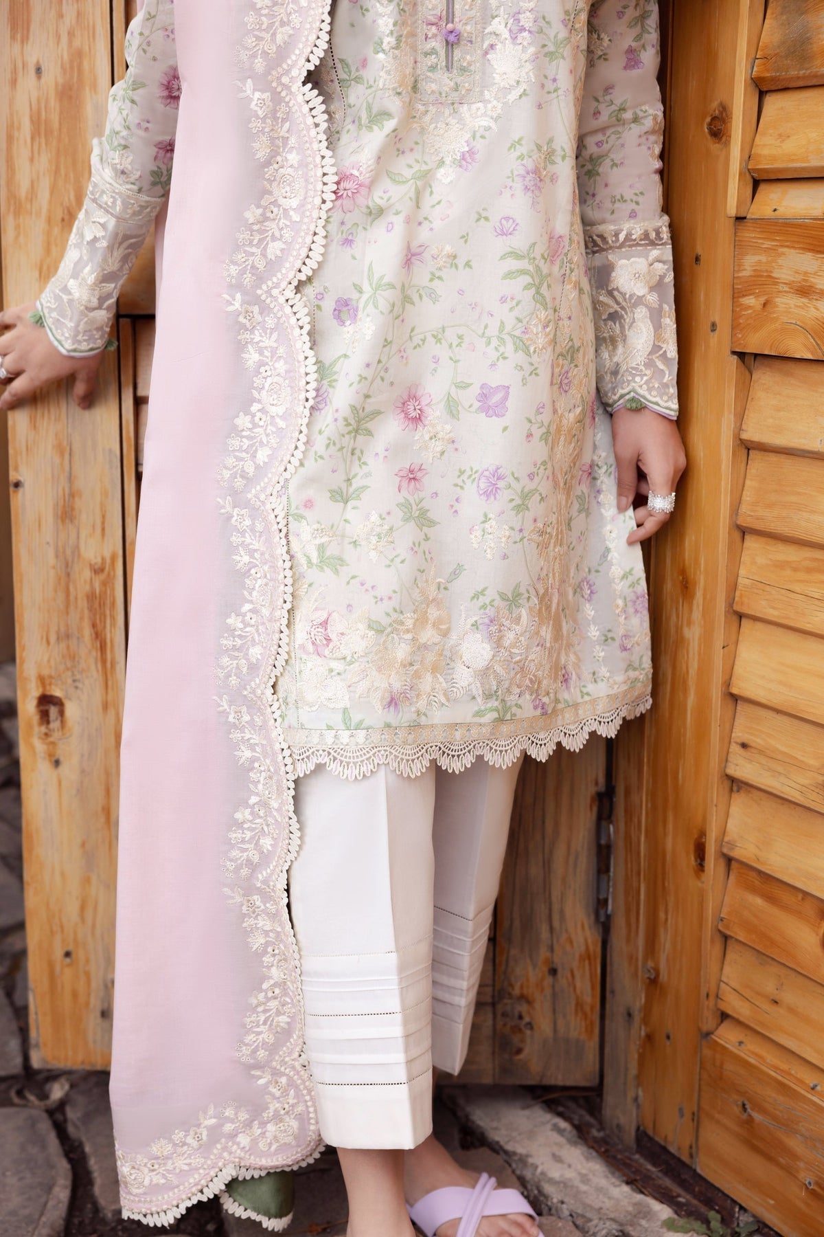 Zaha | Lawn 24 | LEYLA (ZL24-12 B) -  Zaha Luxury - Original Designer Dress - House of Maryam