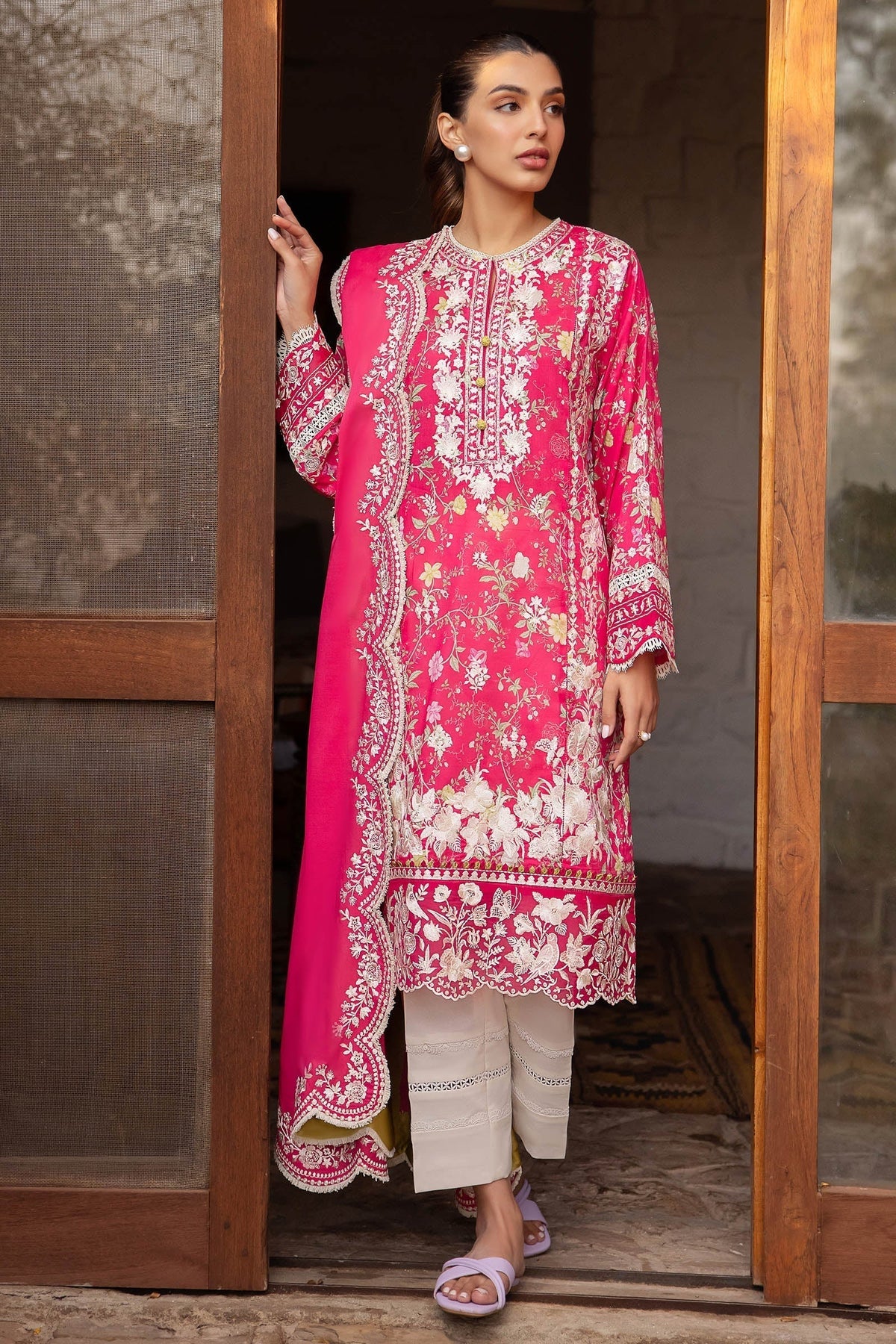 Zaha | Lawn 24 | LEYLA (ZL24-12 A) -  Zaha Luxury - Original Designer Dress - House of Maryam
