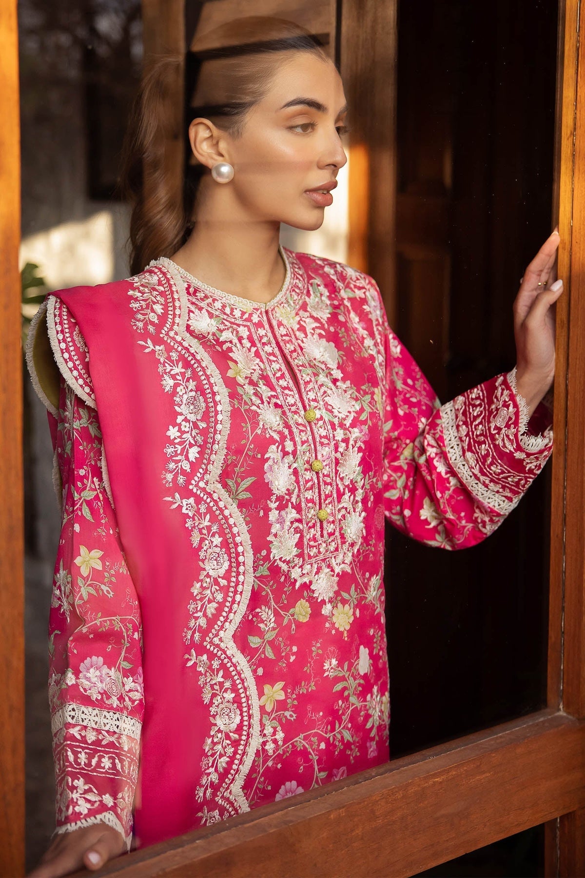 Zaha | Lawn 24 | LEYLA (ZL24-12 A) -  Zaha Luxury - Original Designer Dress - House of Maryam