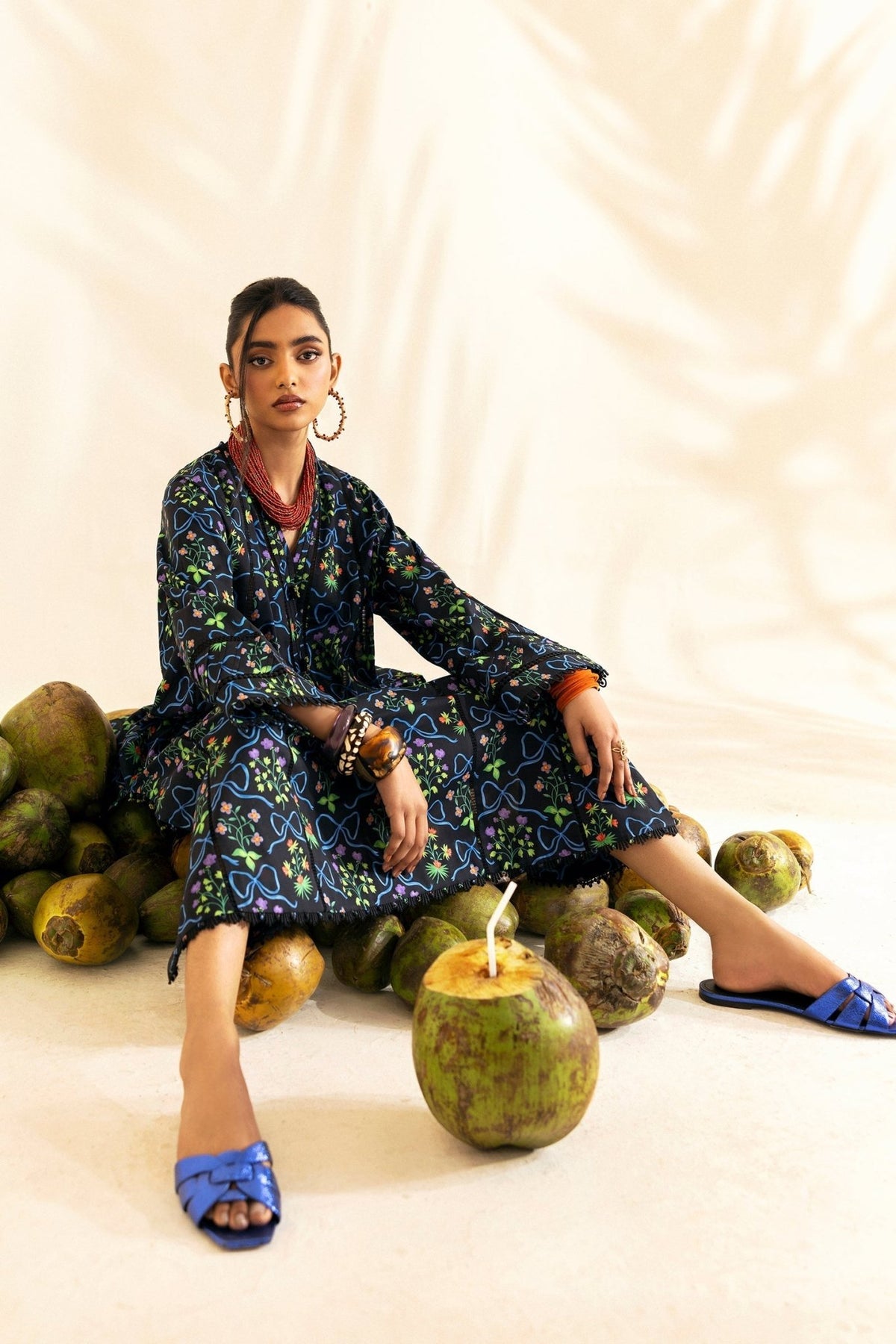 Zaha | Pop RTW | CAYANA-Brand:Zaha-Type:Ladies Clothes-Black-Lawn-House of Maryam- Buy in UK, USA