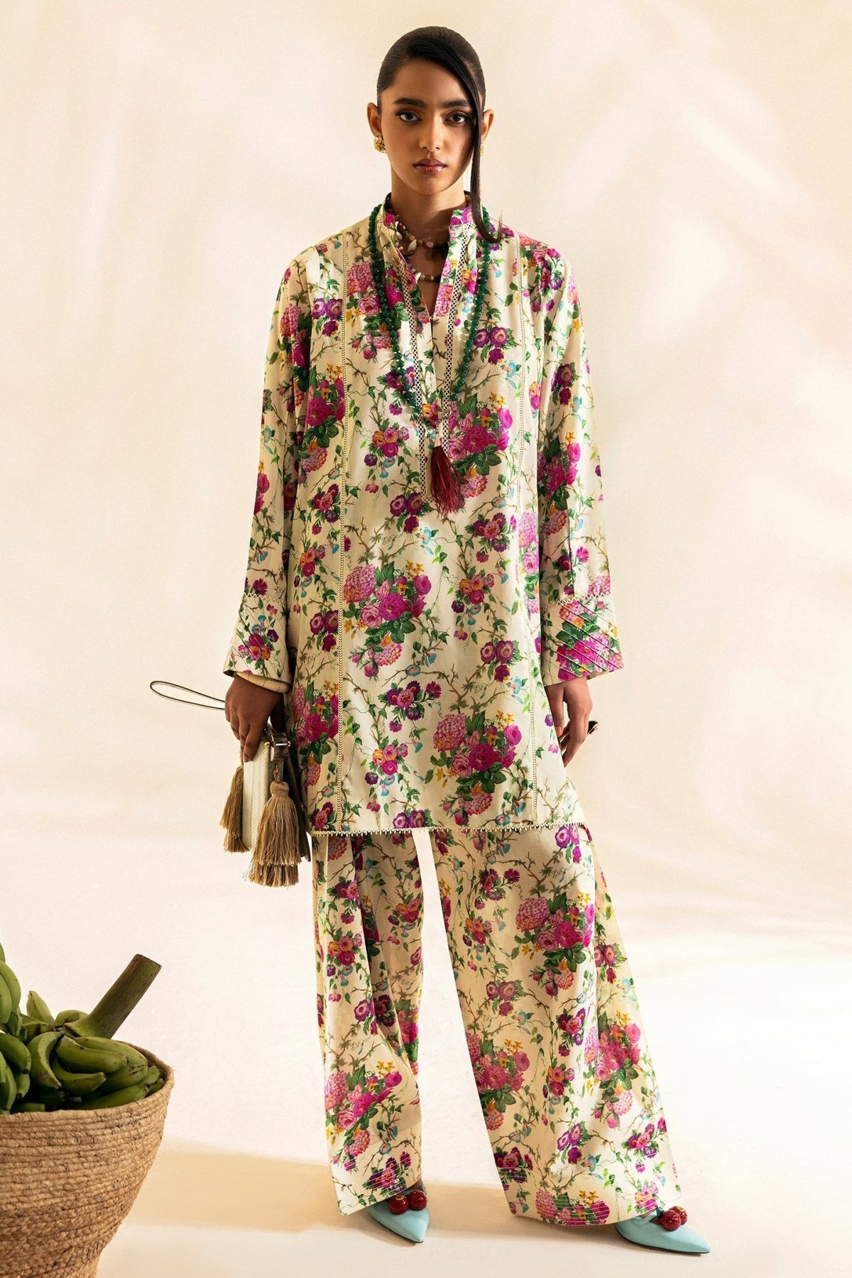 Zaha | Pop RTW | COZANA-Brand:Zaha-Type:Ladies Clothes-Cream-Lawn-House of Maryam- Buy in UK, USA