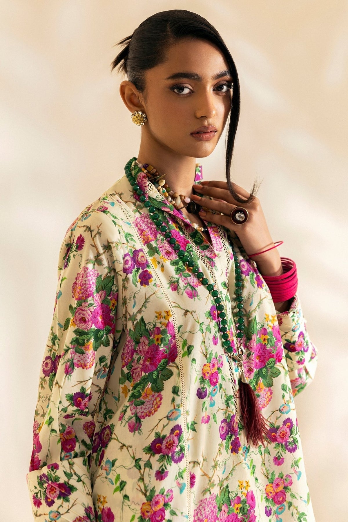 Zaha | Pop RTW | COZANA-Brand:Zaha-Type:Ladies Clothes-Cream-Lawn-House of Maryam- Buy in UK, USA