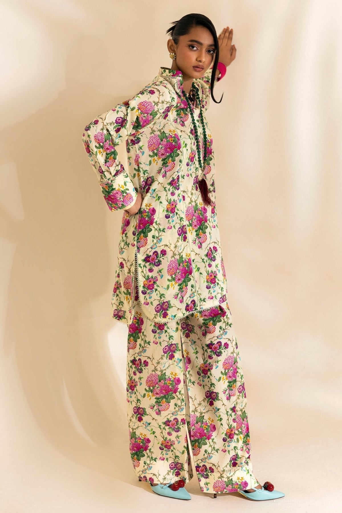 Zaha | Pop RTW | COZANA-Brand:Zaha-Type:Ladies Clothes-Cream-Lawn-House of Maryam- Buy in UK, USA