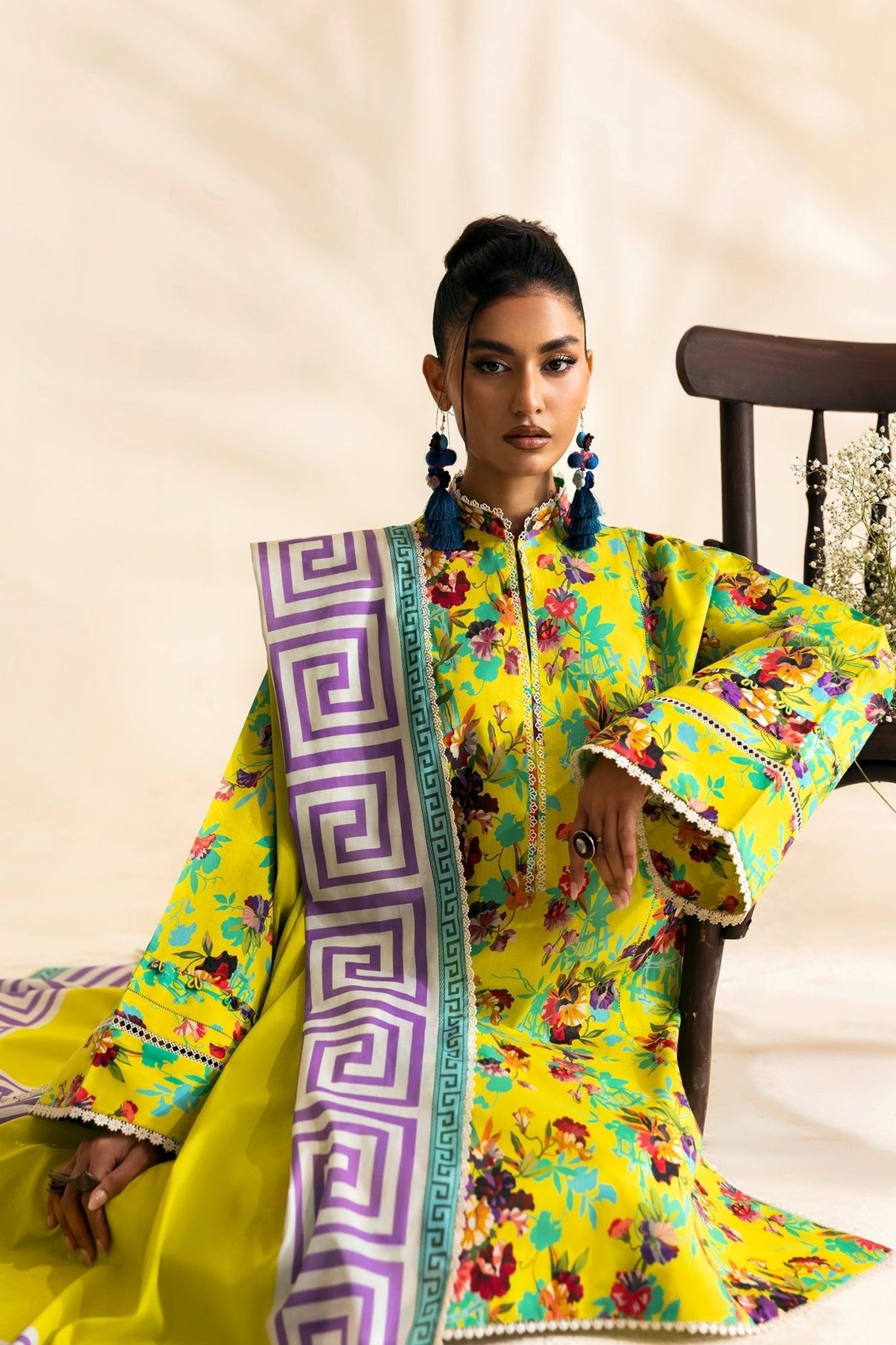 Zaha | Pop RTW | MARACU-Brand:Zaha-Type:Ladies Clothes-Neon Green-Lawn-House of Maryam- Buy in UK, USA