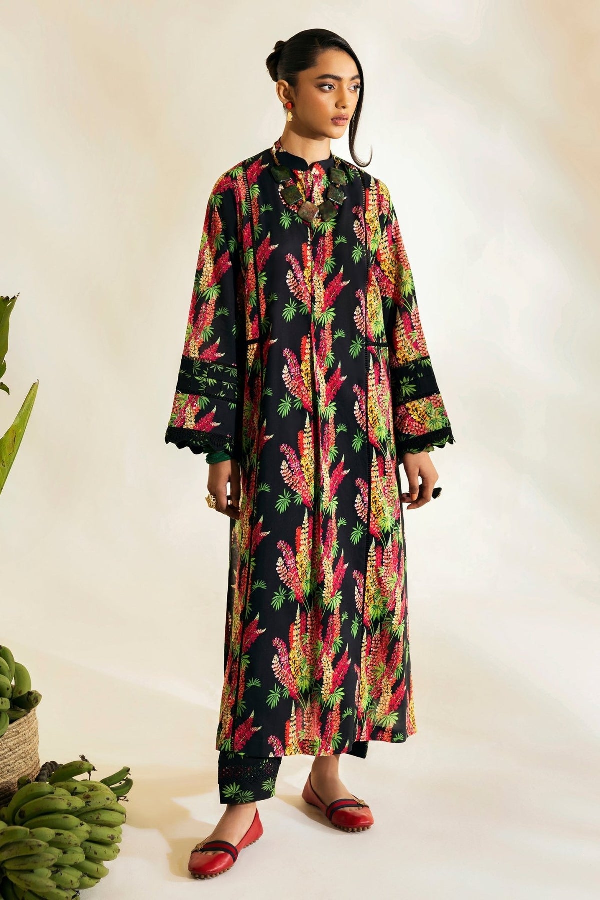 Zaha | Pop RTW | PALMIS-Brand:Zaha-Type:Ladies Clothes-Lawn-Black-House of Maryam- Buy in UK, USA