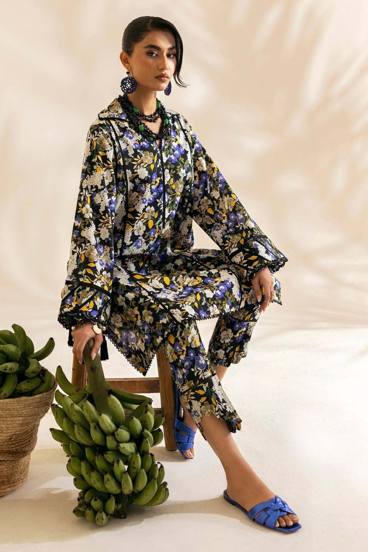 Zaha | Pop RTW | SOLEO-Brand:Zaha-Type:Ladies Clothes-Black-Lawn-House of Maryam- Buy in UK, USA