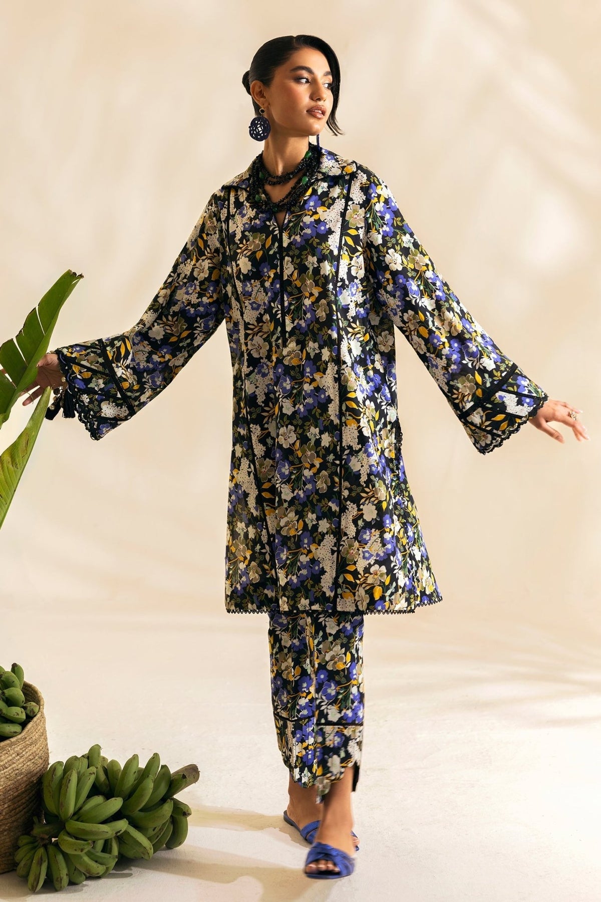 Zaha | Pop RTW | SOLEO-Brand:Zaha-Type:Ladies Clothes-Black-Lawn-House of Maryam- Buy in UK, USA