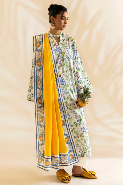 Zaha | Pop RTW | SUNDARA-Brand:Zaha-Type:Ladies Clothes-Ivory-Lawn-House of Maryam- Buy in UK, USA