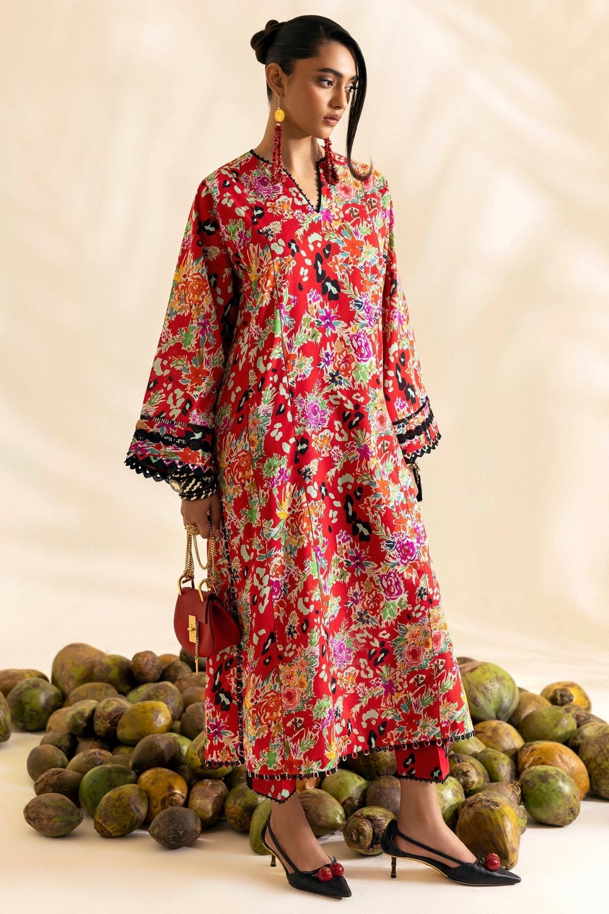 Zaha | Pop RTW | TIERRA-Brand:Zaha-Type:Ladies Clothes-Red-Lawn-House of Maryam- Buy in UK, USA