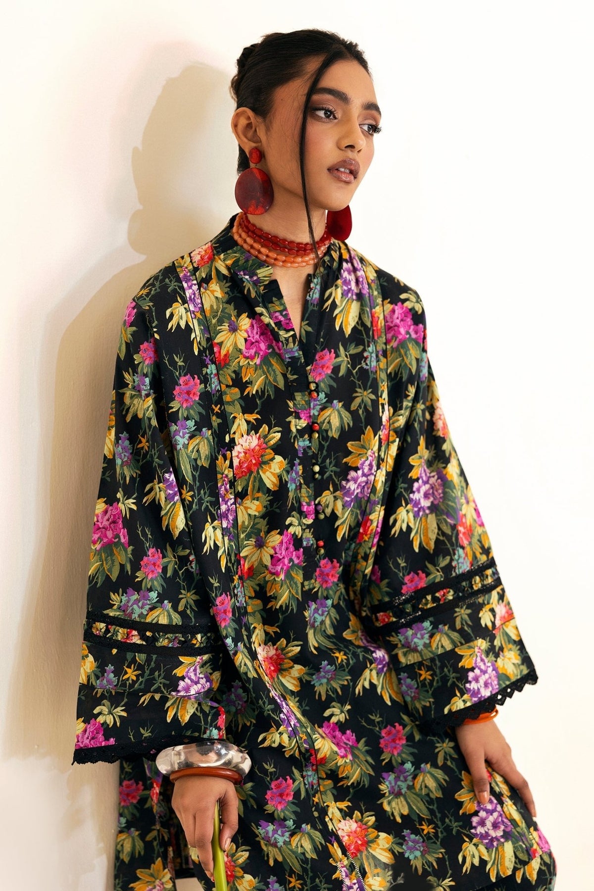 Zaha | Pop RTW | TROPEA-Brand:Zaha-Type:Ladies Clothes-Black-Lawn-House of Maryam- Buy in UK, USA