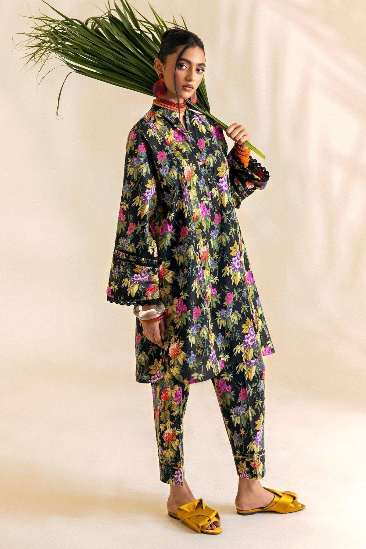 Zaha | Pop RTW | TROPEA-Brand:Zaha-Type:Ladies Clothes-Black-Lawn-House of Maryam- Buy in UK, USA