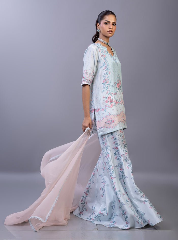 Zainab Chottani | Eid Edit 26 | Cherie-Brand:Zainab Chottani-Type:Ladies Clothes-Raw Silk-Pale Sky Blue-House of Maryam- Buy in UK, USA