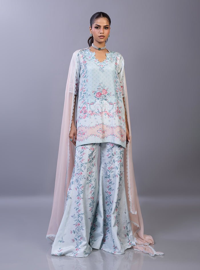 Zainab Chottani | Eid Edit 26 | Cherie-Brand:Zainab Chottani-Type:Ladies Clothes-Raw Silk-Pale Sky Blue-House of Maryam- Buy in UK, USA