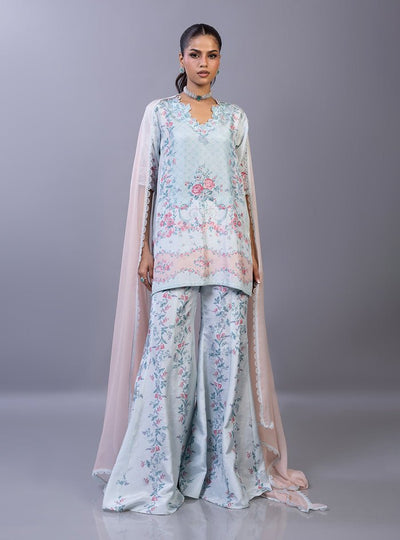 Zainab Chottani | Eid Edit 26 | Cherie-Brand:Zainab Chottani-Type:Ladies Clothes-Raw Silk-Pale Sky Blue-House of Maryam- Buy in UK, USA