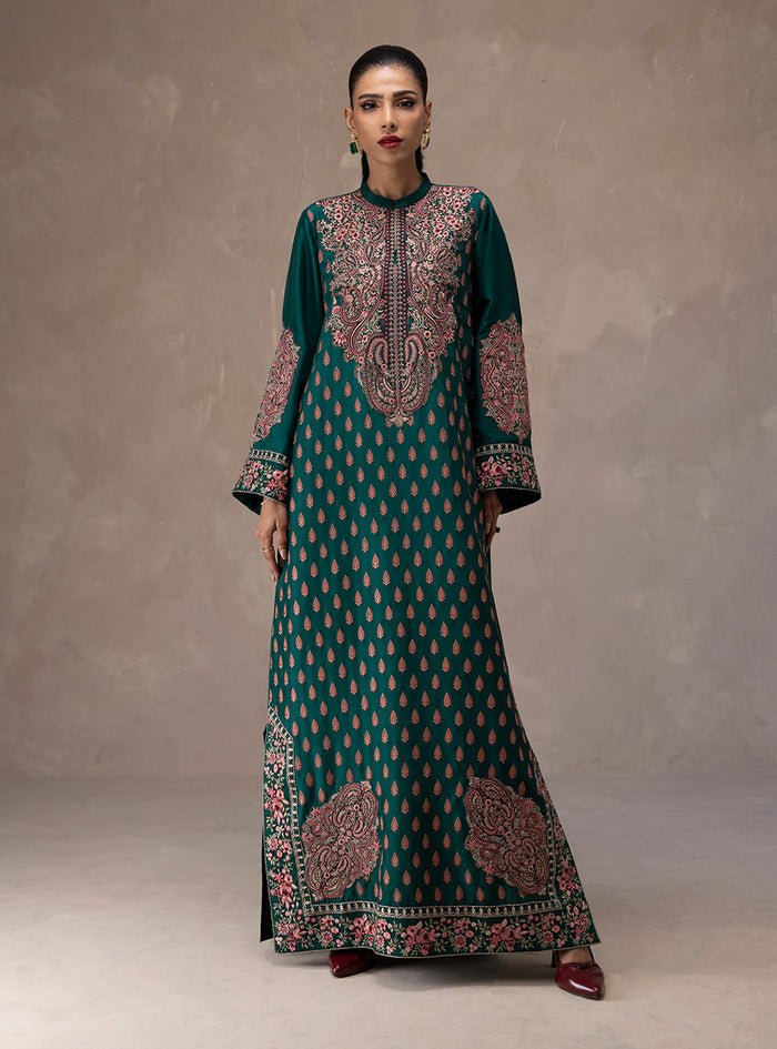 Zainab Chottani | Eid Edit 26 | Emerald Muse-Brand:Zainab Chottani-Type:Ladies Clothes-Pure Raw Silk-Emerald Green-House of Maryam- Buy in UK, USA