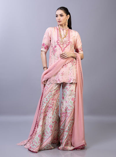 Zainab Chottani | Eid Edit 26 | Teya-Brand:Zainab Chottani-Type:Ladies Clothes-Raw Silk-Soft Peach-House of Maryam- Buy in UK, USA