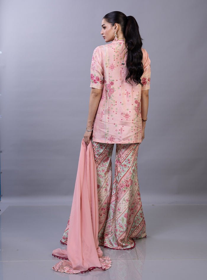 Zainab Chottani | Eid Edit 26 | Teya-Brand:Zainab Chottani-Type:Ladies Clothes-Raw Silk-Soft Peach-House of Maryam- Buy in UK, USA