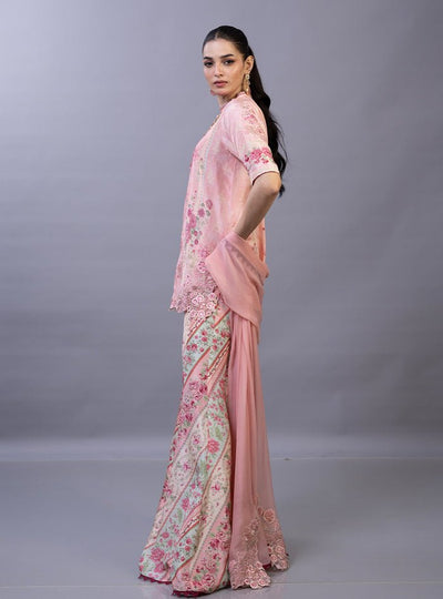 Zainab Chottani | Eid Edit 26 | Teya-Brand:Zainab Chottani-Type:Ladies Clothes-Raw Silk-Soft Peach-House of Maryam- Buy in UK, USA