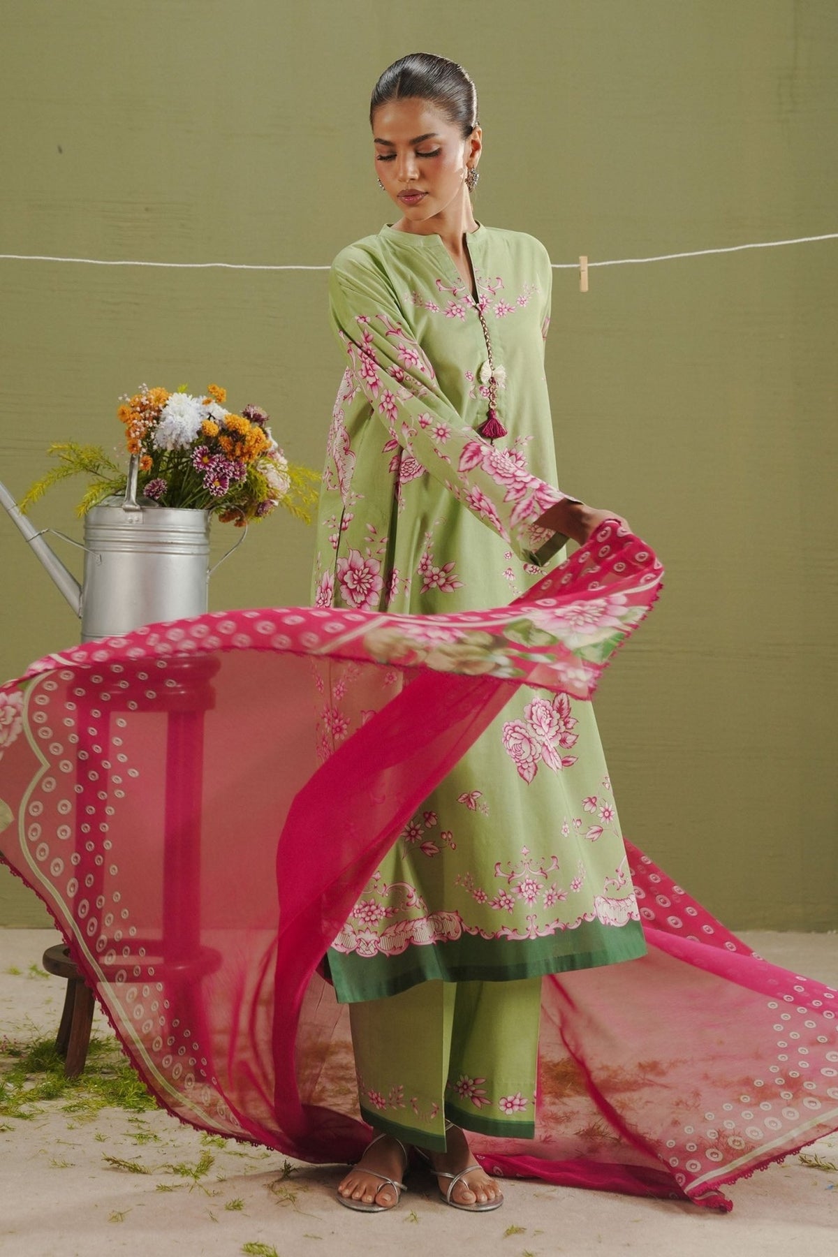 Zara Shahjahan | Coco Prints 26 | Riya-2B-Brand:Zara Shahjahan-Type:Ladies Clothes-Matcha Base-Lawn-House of Maryam- Buy in UK, USA