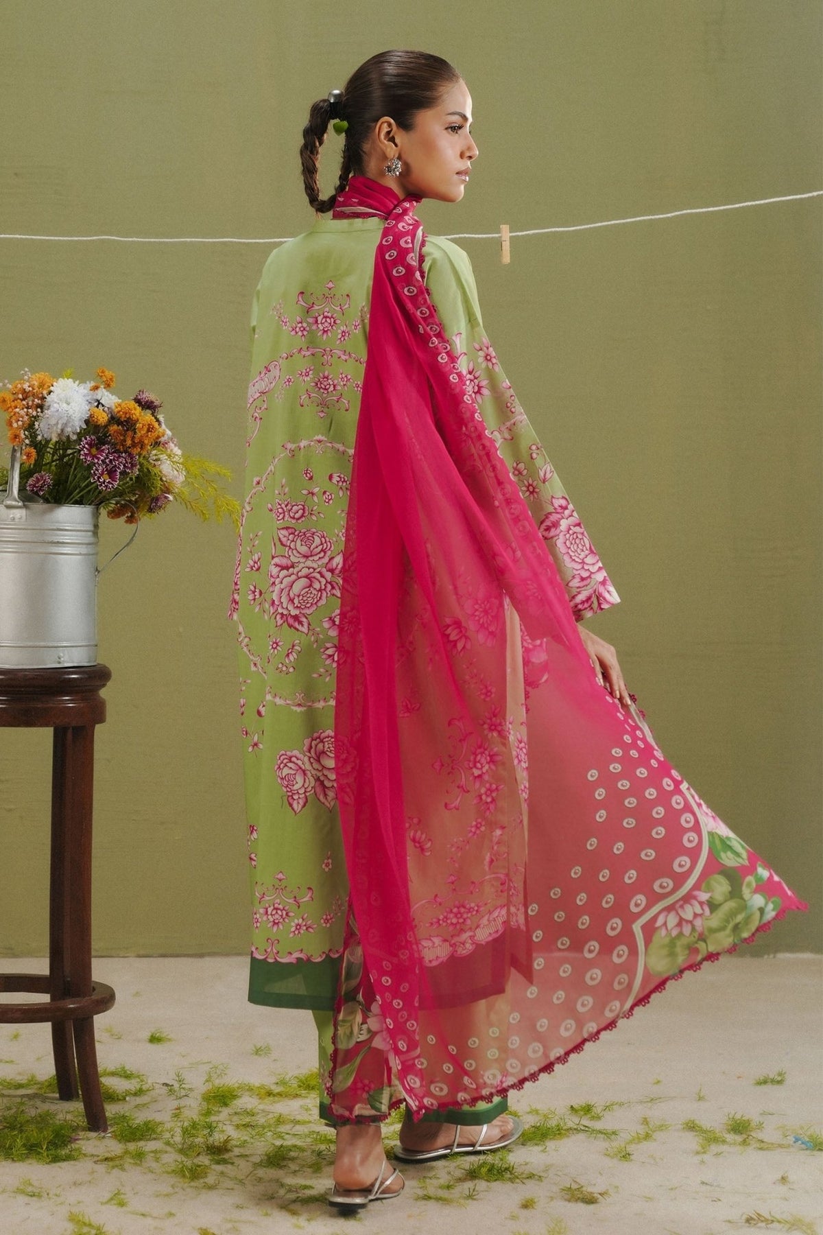 Zara Shahjahan | Coco Prints 26 | Riya-2B-Brand:Zara Shahjahan-Type:Ladies Clothes-Matcha Base-Lawn-House of Maryam- Buy in UK, USA