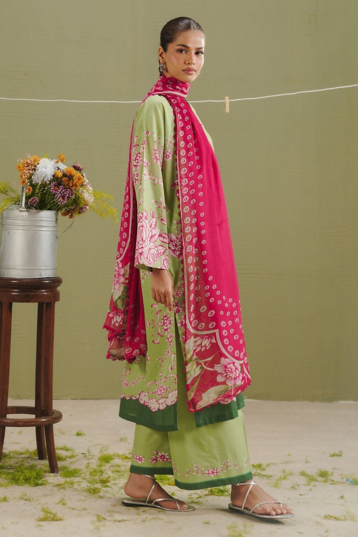 Zara Shahjahan | Coco Prints 26 | Riya-2B-Brand:Zara Shahjahan-Type:Ladies Clothes-Matcha Base-Lawn-House of Maryam- Buy in UK, USA