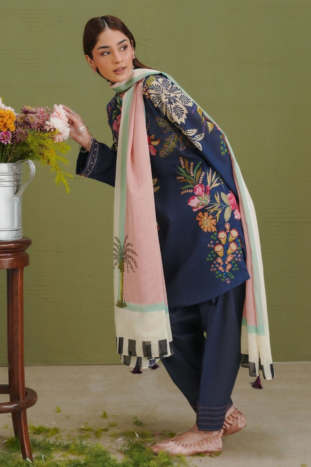 Zara Shahjahan | Coco Prints 26 | Vera-3B-Brand:Zara Shahjahan-Type:Ladies Clothes-Midnight Blue-Lawn-House of Maryam- Buy in UK, USA