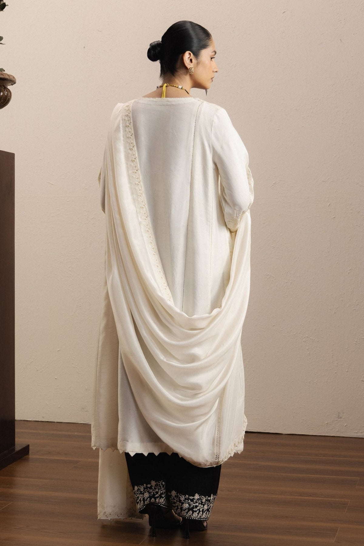 Zara Shahjahan | Eid Festive 26 | Aabroo-Brand:Zara Shahjahan-Type:Ladies Clothes-Ivory-Medium Raw Silk-House of Maryam- Buy in UK, USA
