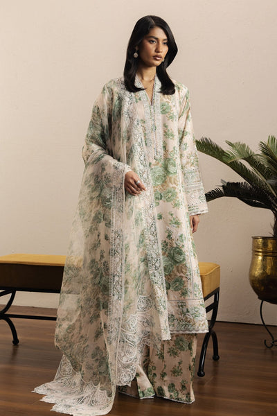 Zara Shahjahan | Eid Festive 26 | Husnara-Brand:Zara Shahjahan-Type:Ladies Clothes-Ivory-Medium Raw Silk-House of Maryam- Buy in UK, USA