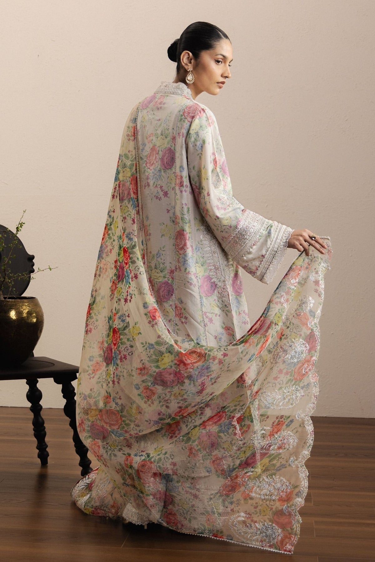 Zara Shahjahan | Eid Festive 26 | Meherbaan-Brand:Zara Shahjahan-Type:Ladies Clothes-Off White-Medium Raw Silk-House of Maryam- Buy in UK, USA