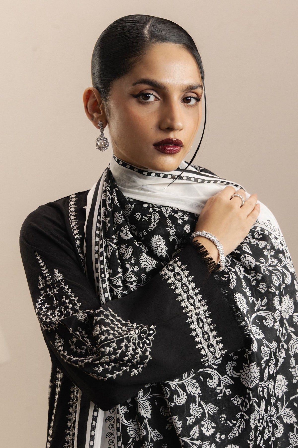 Zara Shahjahan | Eid Festive 26 | Nafasat-Brand:Zara Shahjahan-Type:Ladies Clothes-Black-Silk Karandi-House of Maryam- Buy in UK, USA