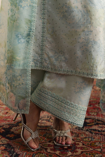 Zara Shahjahan | Eid Festive 26 | Nazish-Brand:Zara Shahjahan-Type:Ladies Clothes-Mint-Raw Silk-House of Maryam- Buy in UK, USA