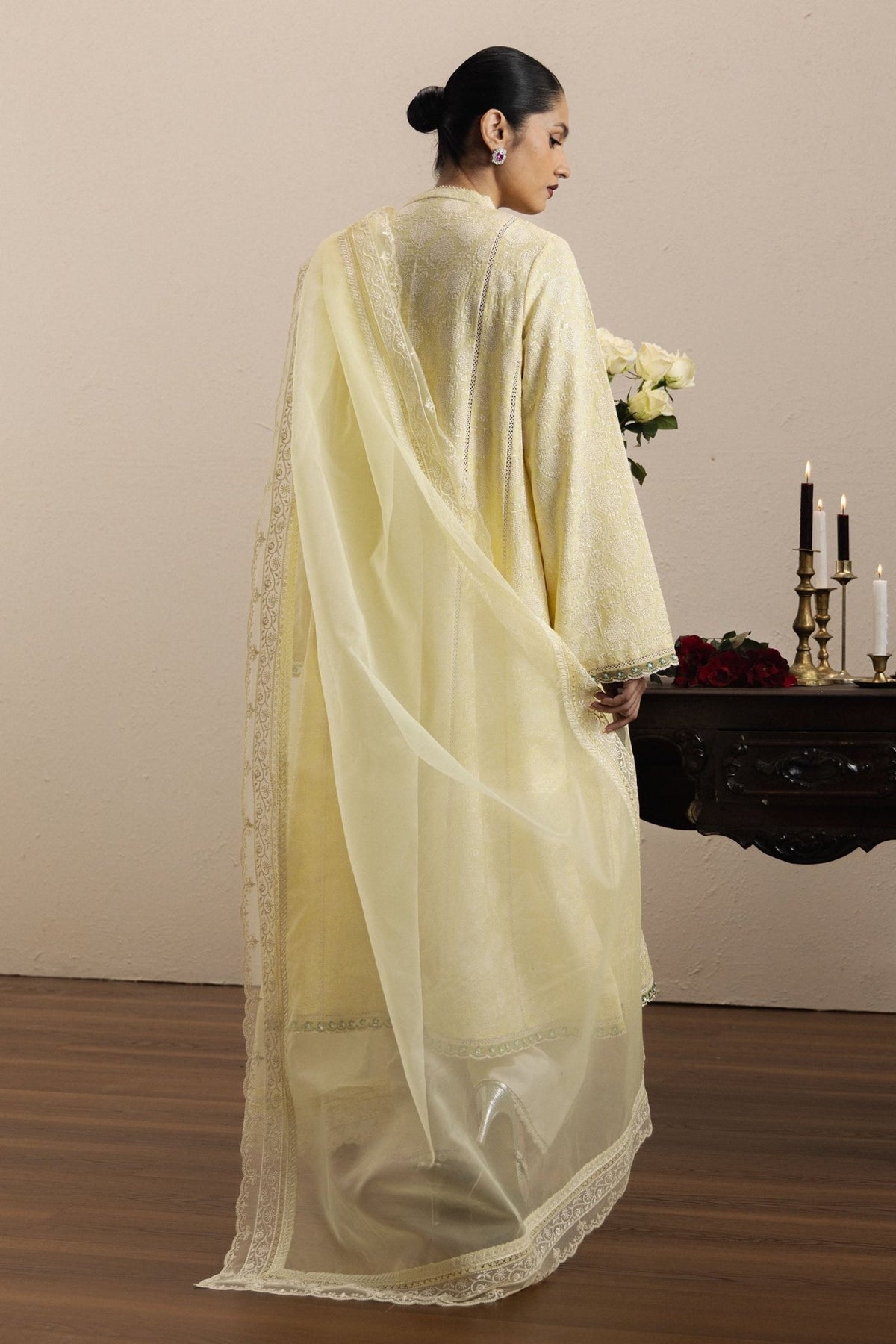 Zara Shahjahan | Eid Festive 26 | Zahra-Brand:Zara Shahjahan-Type:Ladies Clothes-Butter Yellow-Raw Silk-House of Maryam- Buy in UK, USA