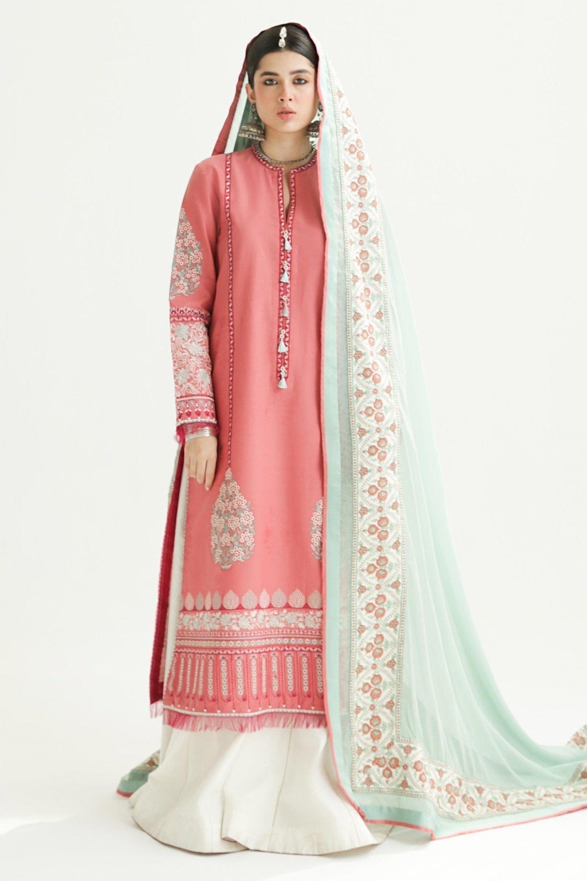 Zara Shahjahan | Luxury Lawn 24 | SANDAL-10B -  Zara Shahjahan Luxury - Original Designer Dress - House of Maryam