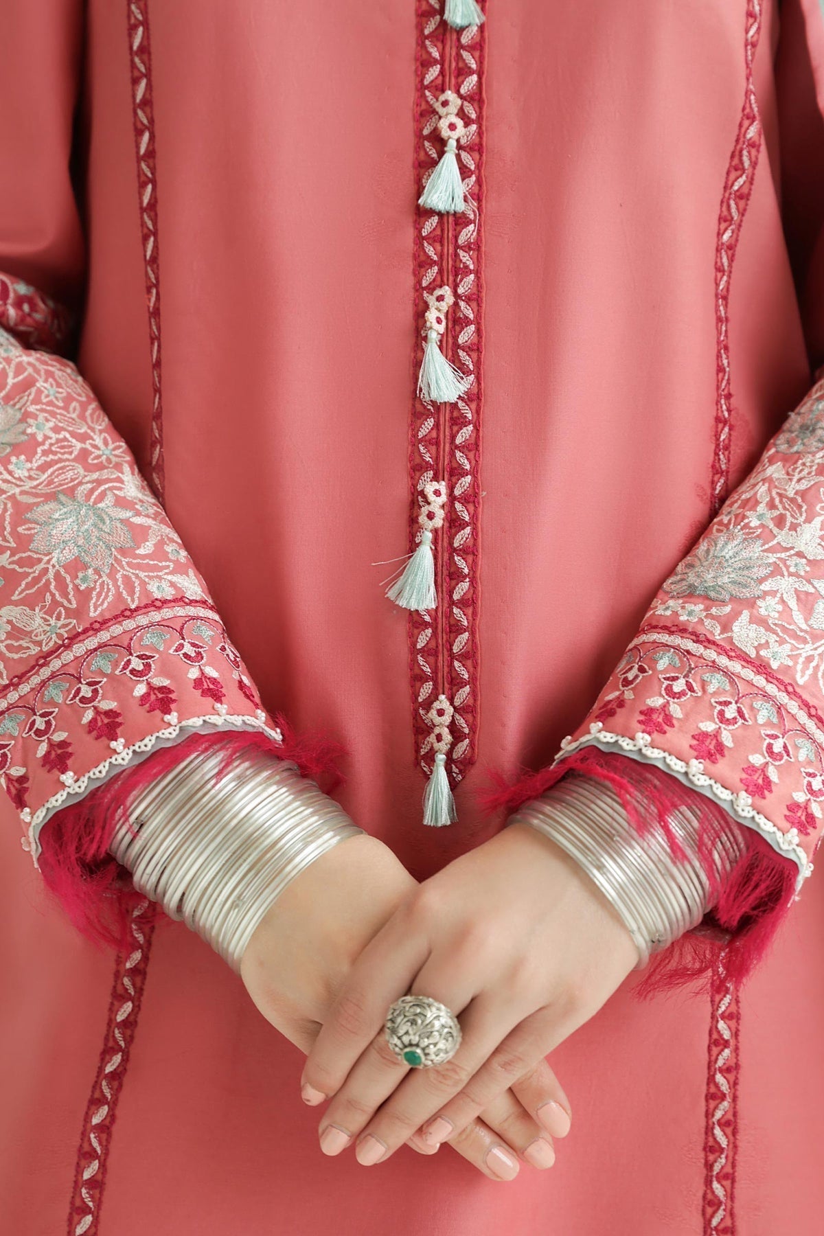 Zara Shahjahan | Luxury Lawn 24 | SANDAL-10B -  Zara Shahjahan Luxury - Original Designer Dress - House of Maryam
