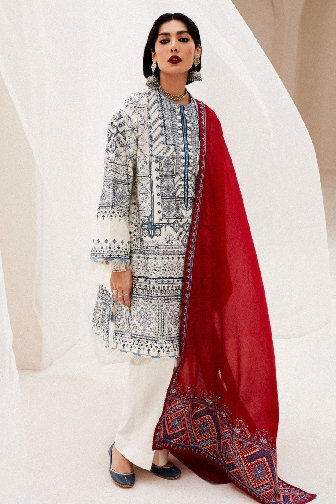 Zara Shahjahan | Luxury Lawn 24 | DIYA-2A -  Zara Shahjahan Luxury -  House of Maryam