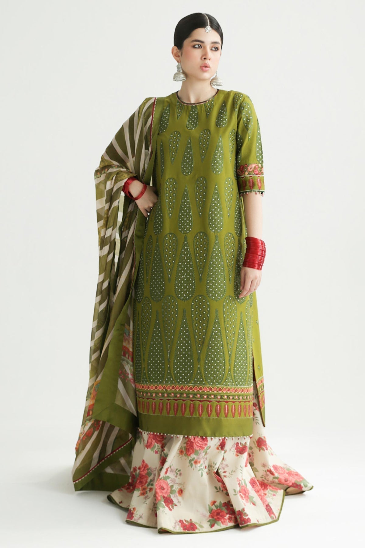 Zara Shahjahan | Luxury Lawn 24 | AAINA-8B -  Zara Sahjahan Luxury - Original Designer Dress - House of Maryam